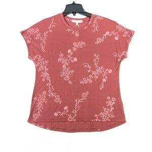 C&C California Camille Floral Tee Women's S Rose Short Sleeve Crew Neck NWT